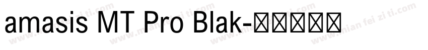 amasis MT Pro Blak字体转换
